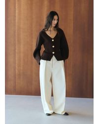 Mango - Knitted Jacket With Jewel Buttons - Lyst