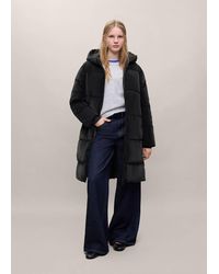 MANGO TEEN - Long Quilted Anorak With Hood - Lyst