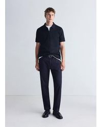 Mango - Comfort Stretch Zip Polo - Lyst