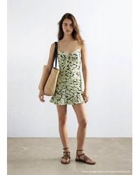 MANGO TEEN - Short Tie-Dye Draped Dress - Lyst