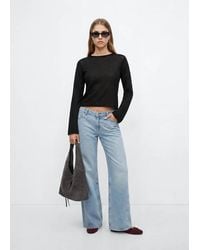 MANGO TEEN - Fine Knit Semi-Transparent Jumper - Lyst