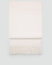 Mango - Écharpe À Franges Écru - Lyst