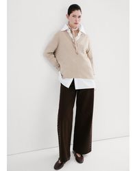 Mango - V-Neck Knit Sweater - Lyst