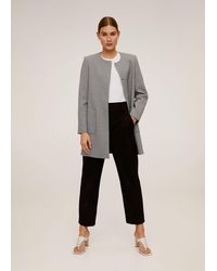 Mango Straight-cut Coat - Multicolour