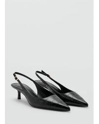 Mango - Croc-Effect Heeled Shoes - Lyst