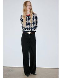 Mango - Danila High-Waisted Wide Leg Jeans - Lyst