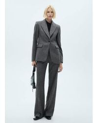 Mango - Flecked Wool-Blend Suit Blazer - Lyst