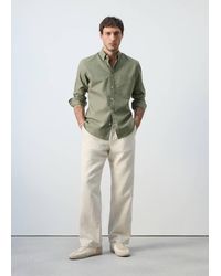 Mango - Oxford Shirt, Regular Fit, 100% Cotton, Striped - Lyst