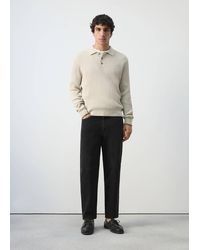 Mango - Cotton-Blend Braided Knitted Sweater - Lyst