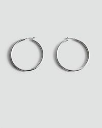 Mango - Metallic Hoop Earrings - Lyst