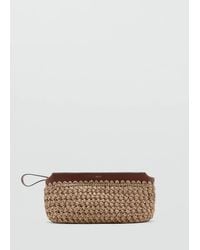 Mango - Natural Fibre Pouch - Lyst