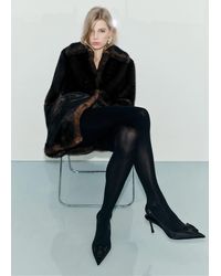 Mango - Satin Floral Shoes - Lyst