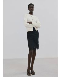 Mango - Knitted Button Cardigan - Lyst