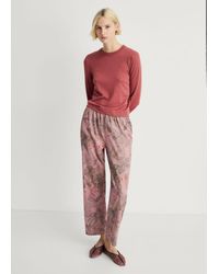Mango - Round-Neck Knitted Sweater Medium - Lyst