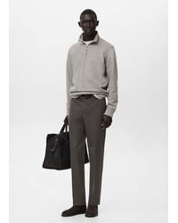 Mango - Regular-Fit Zip-Neck Sweatshirt - Lyst