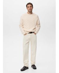 Mango - Cable-Knit Sweater - Lyst