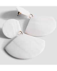Mango - Shell Pendant Earrings - Lyst