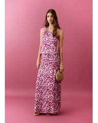 MANGO TEEN - Gathered Waist Print Skirt - Lyst