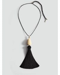 Mango - Long Cord Necklace With Tassel - Lyst