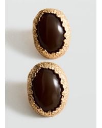 Mango - Combined Textured Resin Earrings - Lyst