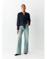 MANGO TEEN - Ruffled Chiffon Blouse - Lyst