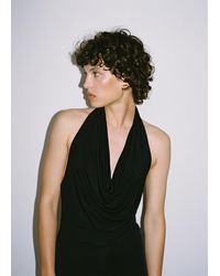 Mango - Embossed Hoop Earrings - Lyst