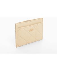 Mango - Quilted Cardholder With Logo Off - Lyst