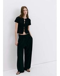 Mango - Open-Knit Toggle Cardigan - Lyst