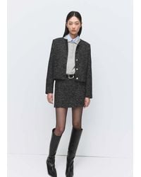 Mango - Flecked Cotton-Blend Jacket - Lyst