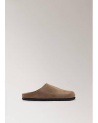 Mango - Minimalist Leather Clogs - Lyst