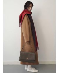 Mango - Leather Shoulder Bag With Flap - Lyst