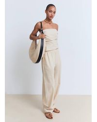 Mango - Asymmetrical Strapless Top - Lyst