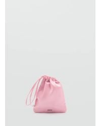 Mango - Ruched Satin Pouch - Lyst