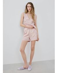 Mango - Pyjama Shorts With Openwork Detail - Lyst