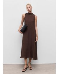 Mango - Halter-Neck Lyocell Dress - Lyst