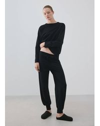 Mango - Two-Piece Plain Cotton Pyjamas - Lyst