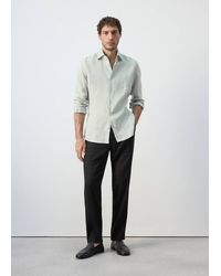 Mango - 100% Linen Slim-Fit Shirt - Lyst
