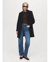 Mango - Zweireihiger Mantel Aus Woll-Mix - Lyst