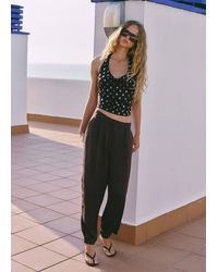 Mango - Cupro Harem Trousers - Lyst