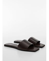 Mango - Leather Thong Sandals - Lyst