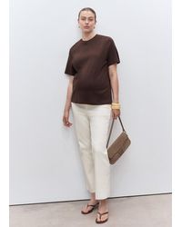 Mango - Maternity Flared Cropped Jeans - Lyst