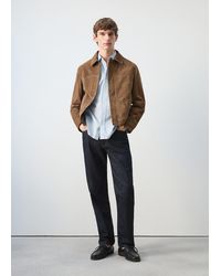 Mango - Jacke Aus 100 Wildleder Mit Taschen - Lyst