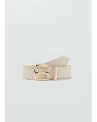 Mango - Embossed Buckle Belt - Lyst