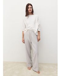 Mango - Seersucker Striped Two-Piece Pajamas Medium - Lyst
