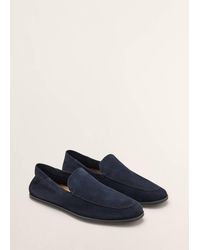 Mango - Suede Leather Loafers - Lyst