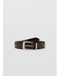 Mango - 100% Bovine Leather Belt - Lyst