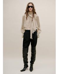 Mango - Bow Polka-Dot Blouse - Lyst