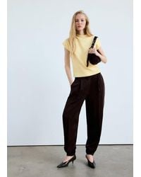 Mango - Short-Sleeve Funnel Neck Jumper - Lyst
