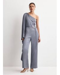 Mango - Asymmetrical Flared-Sleeve Jumpsuit - Lyst