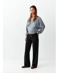 MANGO TEEN - Wide-Leg Jeans With Double Belt Fastening - Lyst